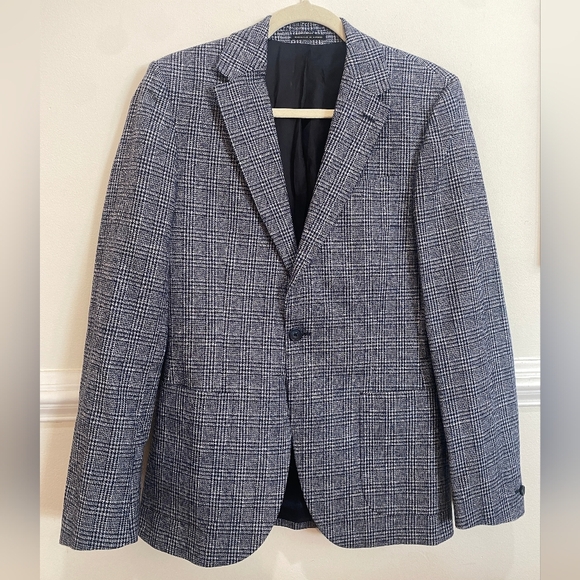 Reiss Glen Plaid Slim Fit Blazer Size 36R - Picture 10 of 12